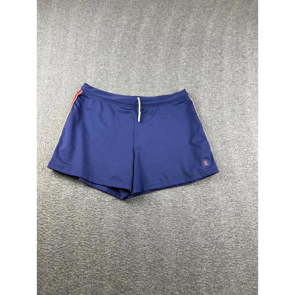 Champion Womens Navy Athletic Shorts with Side Stripe‎ Size Large